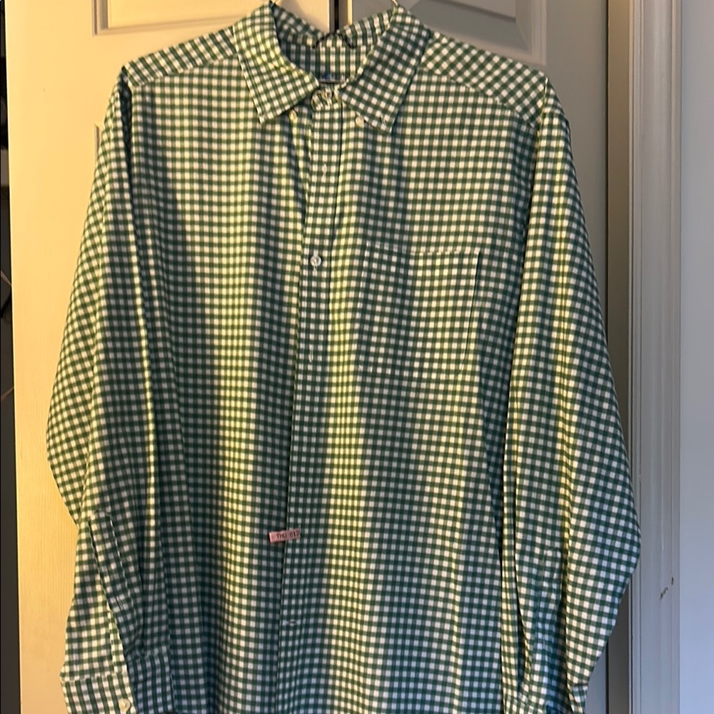 Vineyard Vines Green Gingham Casual Shirt